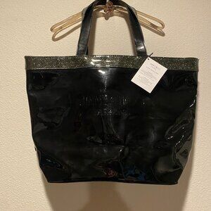 Jimmy Choo Parfums‎ Black Patent Leather Tote Bag 12x19.5 New with Tag